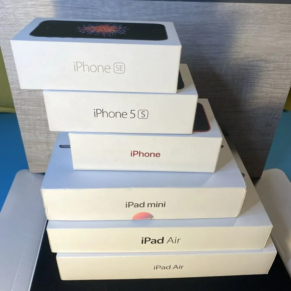 RARE iPhone 5se 128GB Box + Lot 5 Of iPad Air iPad Mini iPhone 7 5s Empty Boxes
